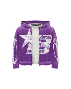 Sudadera con capucha vintage desgastada con cremallera para hombre, 100% algodón polar, estilo oversize, ropa de calle, prendas de moda, sudaderas personalizadas - Product Image 4