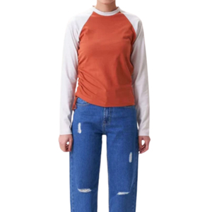 Camiseta de Manga Larga para Mujer, de Algodón Suave, con Ajuste Cómodo, Costuras Duraderas y Tela Lisa, Ideal para Uso Diario - Product Image 1