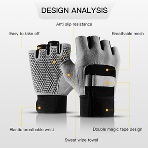 Guantes de Gimnasio de Cuero Personalizados para Levantamiento de Pesas, Transpirables, de Medio Dedo, con Soporte para Muñeca, para Hombres y Mujeres - Product Image 6