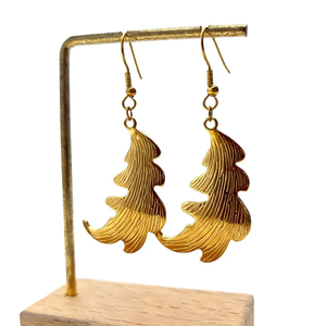 Ensemble de bijoux pour femmes avec motif plume et finition plaquée or véritable 18 carats, colliers pendentifs dorés - Product Image 5