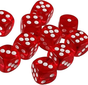 Jeu de dés en résine orange avec points blancs pour jeux de société et jeux de table, artisanat artistique, décoration de la maison, dés en résine pour jeux - Product Image 2