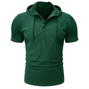 Custom Vibrant Colors Men's Short Sleeve Training Hoodie 4 Way Stretchable Fabric Quick Dry Powerlifting Gym Hoodie Low Price - Product Image 5