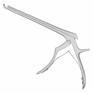 Kerrison Rongeur 7″ (17.8cm) Shaft 40 Degree Forward Up Thin Footplate 3mm <b>Bite</b> Sharp Cutting Edge with Spring Action Handle - Product Image 4