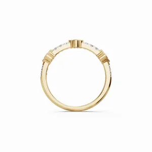 Anillo de Eternidad Floral Heaven Diamond Apilable de 22 Piezas, con Diamantes Cultivados en Laboratorio, Corte Redondo, Oro Amarillo, Anillo de Lujo para Mujer - Product Image 4