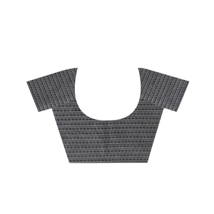 คอลเลกชั่นใหม่ผ้านิ่มและน้ำหนักเบาเป็นมิตรกับสิ่งแวดล้อมผ้าไหม/ผ้าฝ้ายมีมือจับสีเทาสีดำบิวตี้ซารีดีไซน์แฟนซีสำสำหรับงานแต่งงานของผู้หญิง - Product Image 4