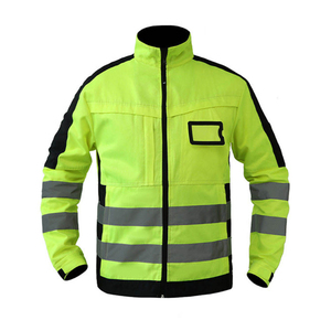 Ensemble veste de sécurité réfléchissante haute visibilité et pantalon cargo, classe 3, tenue de travail haute visibilité, fournisseur en gros avec logo personnalisé OEM - Product Image 2