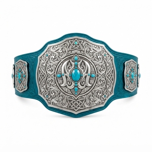 Custom Boxing Championship <b>Belt</b> Personalized Sports Award <b>Belt</b> Premium Metal Plates Leather Strap Engraved Name Logo Design - Product Image 4