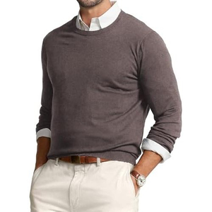 Suéter de Punto Negro para Hombre, Marca AL SWANS INTERNATIONAL, Cuello Redondo, Manga Larga, Corte Regular, Algodón, para Otoño - Product Image 3
