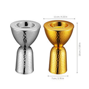 Wholesale Luxury Hammered Metal <b>Bakhoor</b> Burner Hourglass Jigger Shape Gold Silver <b>Oud</b> Incense Holder Bulk Arabian Mabkhara Table - Product Image 2