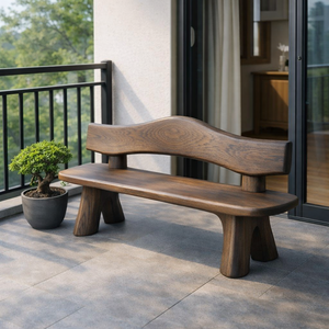 Banc d'extérieur Luxali Price Factory, magnifique, artisanal, en noyer massif, design moderne, écologique, durable, 3 places. - Product Image 4