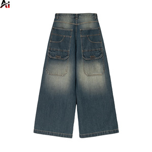 Pantalones de Mezclilla Personalizados al por Mayor para Hombre, de Algodón 100% Pesado, con Bordado y Estampado, Transpirables - Product Image 4