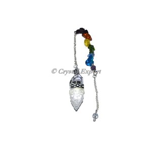 Cuentas de Seven chacra y bolas de amatista, péndulos de bola de amatista, siete chakras, venta en línea - Product Image 4
