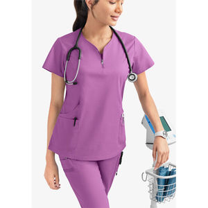 Uniformes Médicos de Poliéster con Diseño Moderno OEM, Conjuntos de Uniformes para Enfermeras, Uniforme de Enfermera para Mujer - Product Image 4