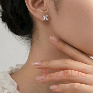 Pendientes de Diamantes Creados en Laboratorio, Corte Marquesa, Joyería Clásica de Lujo, Joyería Fina, Regalo Nupcial, Accesorio de Lujo - Product Image 4