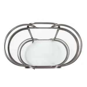 Chariot de service en verre World Trend, nouveau style, chariot de bar de luxe pour bar à domicile, chariot de service haut de gamme pour l'hôtellerie, finition plaquée - Product Image 4