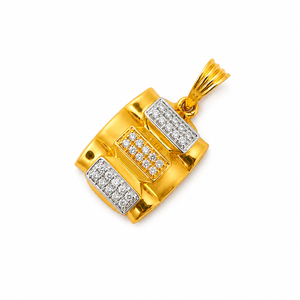 Colgante de Diamantes de Oro Amarillo de 18 Quilates para Hombre, Unisex, Acabado Pulido, Geométrico, Regalo para Fiestas, Uso Diario, Joyería de Lujo - Product Image 3