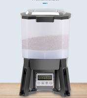 Distributeur automatique de nourriture pour poissons solaire de haute qualité et durable avec écran LCD, capacité 6L/12L, utilisation en extérieur, design luxueux