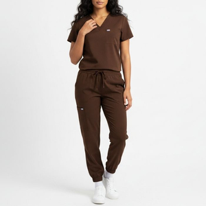Custom Nurse Uniform <b>Scrubs</b> <b>Set</b> for Hospital Staff Short Sleeve Woven Medical Workwear Breathable medical <b>Scrub</b> <b>Sets</b> OEM - Product Image 4