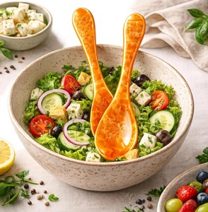 Cuillère de service en résine de luxe, ustensile de cuisine de haute qualité, sans danger pour les aliments, idéale pour servir du riz, des salades, des pâtes et du curry - Product Image 4