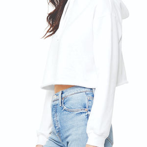 Hoodie court personnalisé pour femme – Sweat-shirts et pulls décontractés, coupe oversize, service OEM en gros - Product Image 2