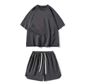 ชุดเซ็ตเสื้อยืดและกางเกงขาสั้นลำลองสำหรับผู้ชาย ผ้าฝ้ายคุณภาพสูง 100% ระบายอากาศได้ดี แห้งเร็ว เหมาะสำหรับใส่เล่นกีฬาหรือใส่เที่ยวในฤดูร้อน  รับสั่งทำได้ - Product Image 2