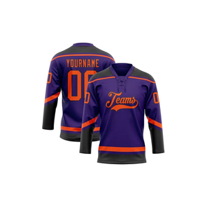 Maillot de hockey sur glace respirant de qualité supérieure, personnalisable avec logo, uniforme d'équipe unisexe pour adultes, nom d'équipe personnalisé - Product Image 2