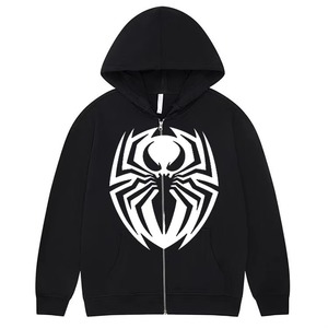 เสื้อฮู้ดซิปผ้าฟลีซปักลายสำหรับฤดูหนาว น้ำหนัก 330-460 กรัม รับผลิตตามสั่ง (OEM) สีดำ เสื้อผ้าผู้ชาย - Product Image 4