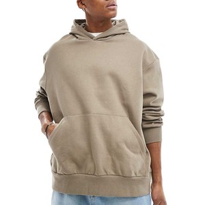 Sweat à capuche en molleton de coton premium, coupe oversize, style streetwear, épais, avec logo personnalisé brodé - Product Image 2