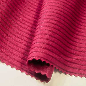 Tela de Punto Grueso Francesa Personalizada, 57% Algodón, 38% Poliéster, 5% Elastano, Elástica, Lisa, Oscura, CVC RIB para Niñas - Product Image 5