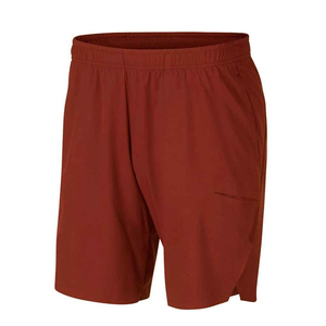Men's Red Gradient Color V-neck Short Sleeve <b>T</b>-<b>Shirt</b> Elastic Waist Shorts Set Moisture Wicking <b>Polyester</b> Athletic Wear - Product Image 6