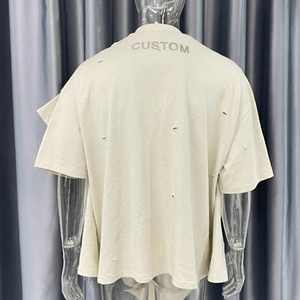 Camiseta Oversize de Sarga Resistente 100% Poliéster con Efecto Desgastado y Estampado DTG, Precio Mayorista para Fabricantes de Ropa Personalizada - Product Image 6