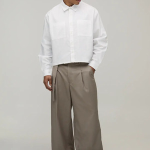 Camisa de Vestir de Popelina Blanca para Hombre, Talla Grande, Manga Larga, Cuello Clásico, Corte Holgado, Estilo Minimalista, Botones, Corte Recto, Primavera - Product Image 4