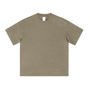 T-shirt Homme Coupe Boxy de Haute Qualité 100% Coton, Coupe Ample pour Adultes, Personnalisable, Grammage Lourd, Couleur Terre Unie - Product Image 3