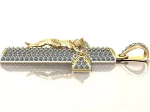 Colgante de Cruz de Jesús con Moissanita Redonda de 2 Quilates, Chapado en Oro sobre Plata de Ley, con Diamantes Tishya, para Mujer - Product Image 5