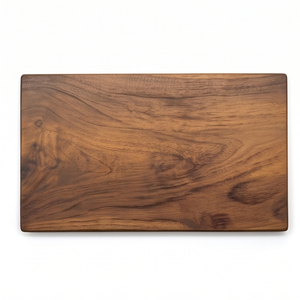 Planche à découper rectangulaire en teck naturel de qualité supérieure, durable, pour la préparation des aliments et le service bio en cuisine - Product Image 3