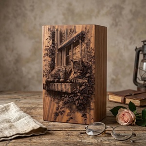 Personalized Wooden <b>Cat</b> <b>Urn</b> Laser Engraved Pet Memorial Box <b>Cat</b> Ashes Keepsake personalized wooden <b>cat</b> <b>urn</b> wooden <b>cat</b> <b>urn</b> <b>cat</b> - Product Image 1