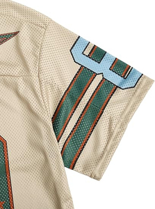 Nouveau maillot de football américain pour hommes, style uni, blanc, noir, vert, jaune, bleu, marron, violet, broderie acceptée, personnalisation possible - Product Image 4