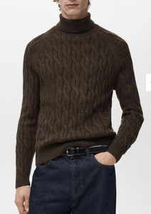 Pull décontracté personnalisé pour homme, tricot torsadé vintage, grande taille, manches longues, col rond, pour l'automne et l'hiver - Product Image 4