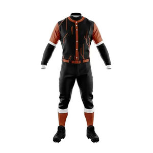 Men's <b>Baseball</b> Uniform Full Sleeve Fitted Jersey Mandarin Collar Breathable 100% Polyester Digital Print Moisture-Wicking - Product Image 1