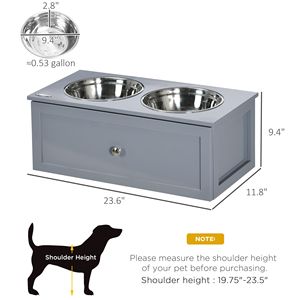 Ciotole Rialzate Grigie per Cani di Taglia Media, Piccioni e Conigli, 2 Ciotole in Acciaio Inossidabile Ecologiche, Pieghevoli e Compatte per Viaggi - Product Image 3