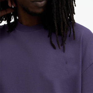 T-shirt noir personnalisé en coton délavé, coupe ample et oversize pour homme – Vente en gros - Product Image 6