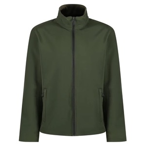 Men Softshell <b>Jacket</b> Fleece Backed Wind Resistant Breathable Stand Collar Outdoor Coat Red Orange Custom Logo Wholesale - Product Image 4