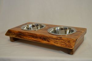 Minimalist Wooden Pet <b>Bowl</b> Elegant Solid Wood <b>Dog</b> Feeding Dish Matching Modern Kitchen Home Decoration - Product Image 1
