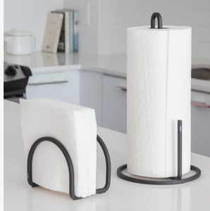 Porte-serviettes moderne en métal noir, forme irrégulière, décoration d'intérieur, durable, au meilleur prix - Product Image 4