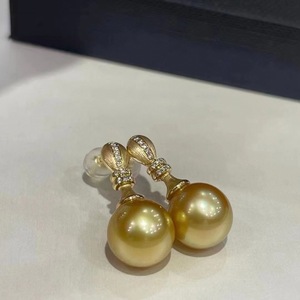 Pendientes Largos de Oro de 14K con Perlas Naturales de Agua Dulce, Serie Temperamento, Venta al Por Mayor del Fabricante - Product Image 1