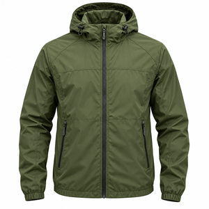 High Quality <b>Black</b> Men's <b>windbreaker</b> Jacket Premium & Breathable Custom Logo Print New Design Reasonable Price - Product Image 5