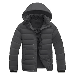 Veste matelassée en laine pour homme North-Face, hiver, style streetwear, avec capuche, fermeture éclair, résistante à l'eau - Product Image 1