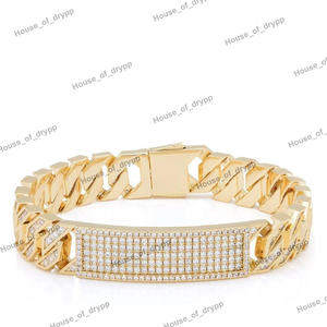 สร้อยข้อมือคิวบันลิงค์แบบ Iced Out ประดับเพชรโมอิสซาไนต์ เงินแท้ 925 เครื่องประดับฮิปฮอปสุดหรู - Product Image 3