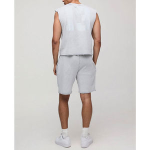 Conjuntos de Shorts de Algodón de Alta Calidad para Hombre, Hechos a Medida, 2 Piezas, Camiseta sin Mangas, Traje Deportivo Corto, Estilo Urbano, Verano - Product Image 5