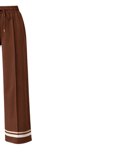 Brown Wide Leg Pants Women Casual High Waist <b>Drawstring</b> <b>Trousers</b> Loose Fit Straight Pants Comfortable Lounge Wear Fashion - Product Image 2